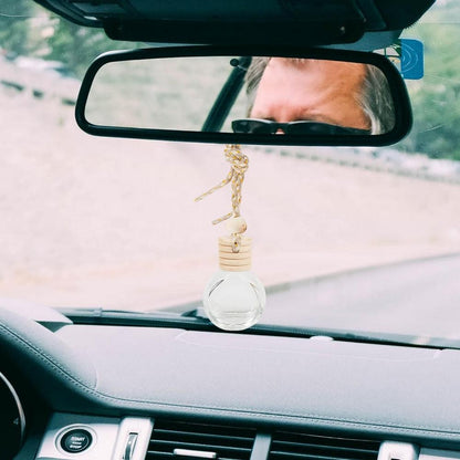 Car Essential Oil Diffuser Empty Glass Perfume Bottles Car Air Freshener Perfume Bottle Aromatherapy Fragrance Essential Oil