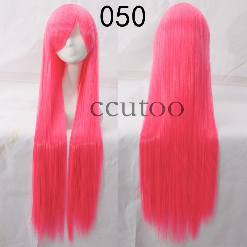 ccutoo 100cm Peruca de Cosplay Reta Sintética de Cabelo Longo de Alta Temperatura 82 Cores Disponíveis