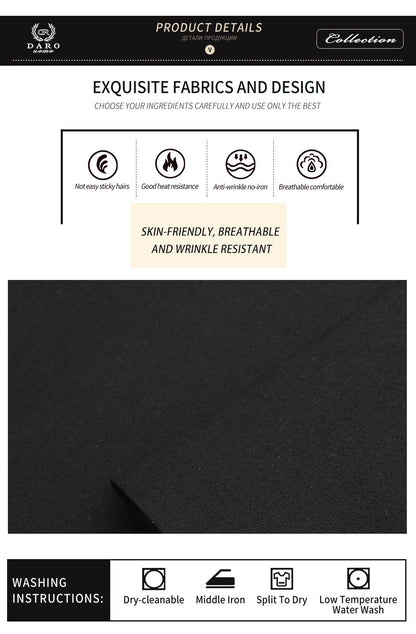 DAROuomo 2025  Men Suit Slim Fit Formal Business Work Wear Suits 2Pcs Set (Jacket+Pants)DR8211