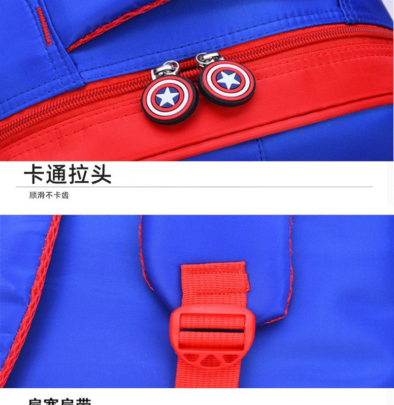 Mochila Infantil Spider King: Nylon Impermeável e Grande Capacidade para Crianças de 2 a 16 Anos
