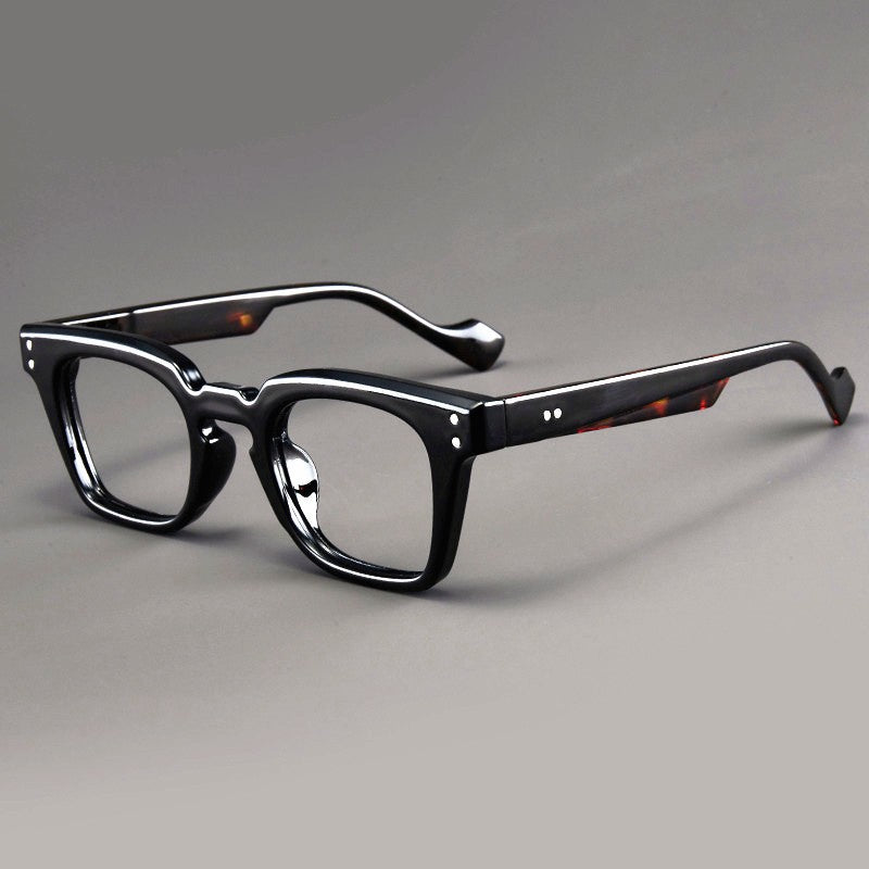 new square frame reading glasses retro printing glasses frame men women high-definition presbyopia glasses farsighted glasses