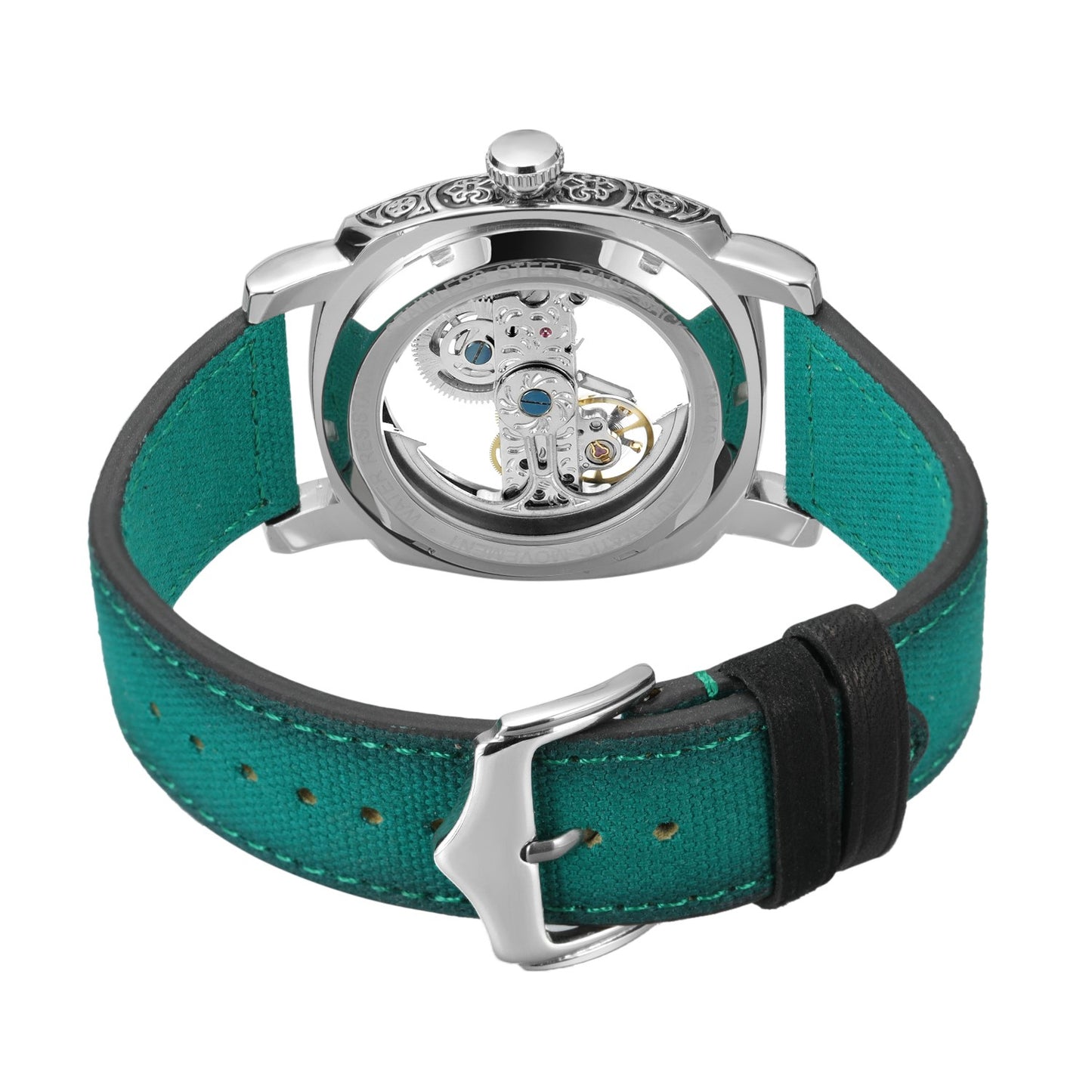 FORSINING High-end Luxury Gold Skeleton Mechanical Man Watch Automatic Movement Clock Stainless Steel Male Bronze Wrist Watches