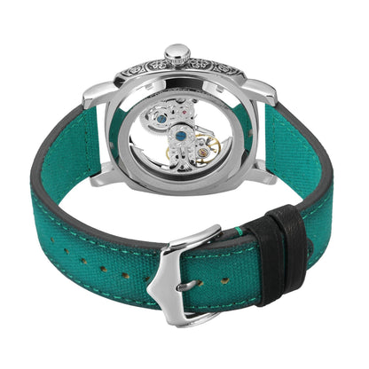 FORSINING High-end Luxury Gold Skeleton Mechanical Man Watch Automatic Movement Clock Stainless Steel Male Bronze Wrist Watches