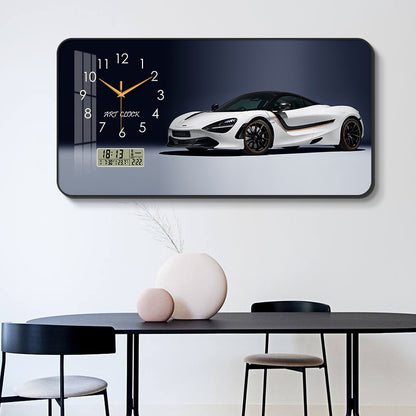 Car Clock Living Room Creative E-sports Room Silent Clock Auto Repair Beauty Shop Personality Art Decorative Painting Wall Clock