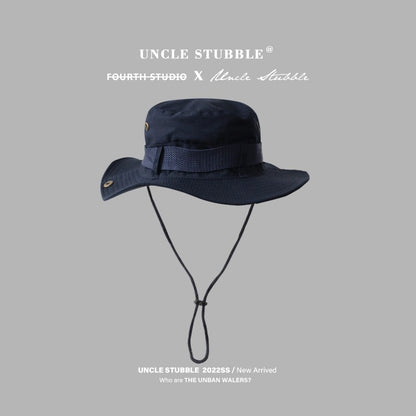 Men Fishing Wide Brim Neck Flap Cover Sun Bucket Hat Hiking Cap Summer Hiking Fisherman Caps