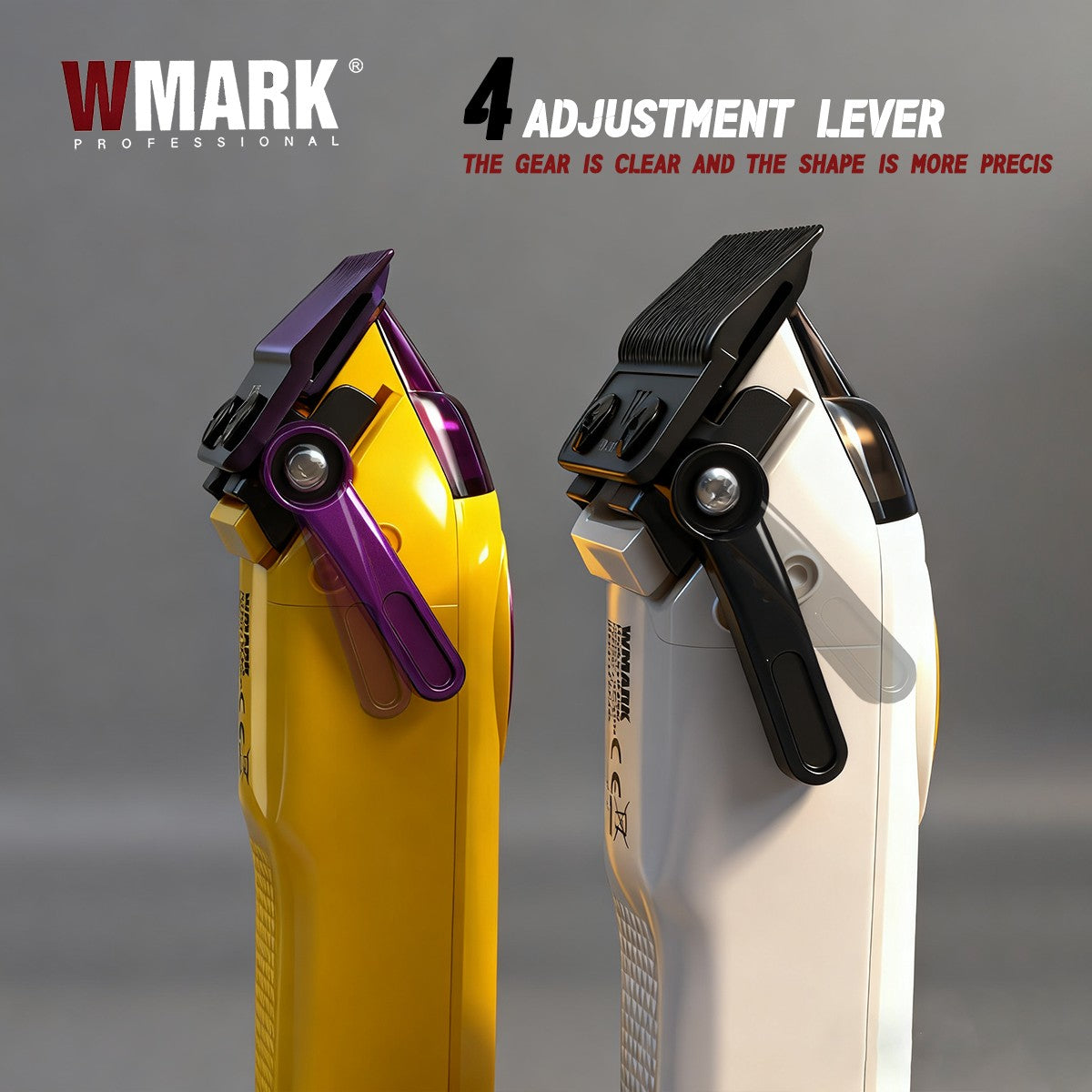 WMARK NG 8004 Professional Electric Hair Clipper 9000RPM Purple Fade Blade Wireless Charging 2000mAh Barber Shop Trimmer Machine