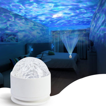 Calming Sensory Lights, Sensory Toys for Kids with Autism, Ocean Light Projector with 15 Color Patterns, Light Projects Water Ripple Effects onto Walls and Ceilings, Autism Toy,for Children and Adults