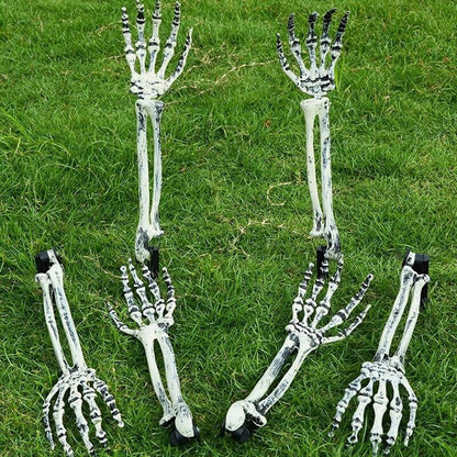 Halloween Decorations Home Decor Skeleton Head Outdoor Realistic Skull Hands Yard Prank Festivals Party Supplies