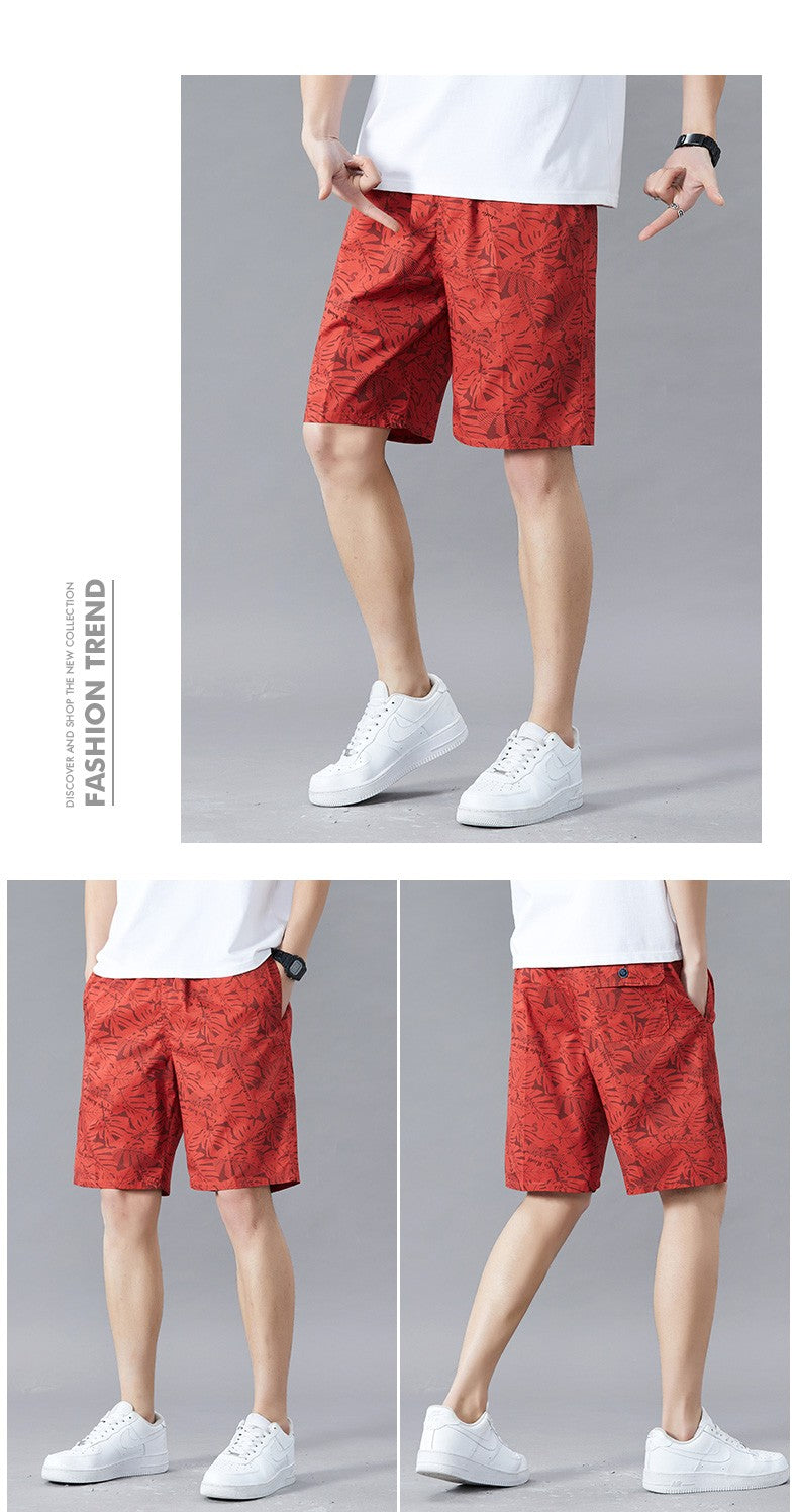 Men's Sweatpants Baggy Comfortable Shorts Male Casual Travel Outdoor Sports Bermuda Shorts Elastic Waist Y2K Print Half Pants