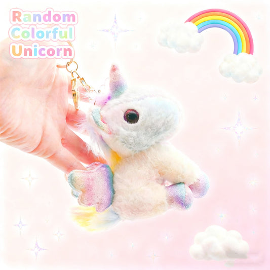 Mini Plush Unicorn Stuffed Animals Unicorn Party Favors Bulk Toys DIY Plush Keychain Stuffed Animal for Kids Party Favor