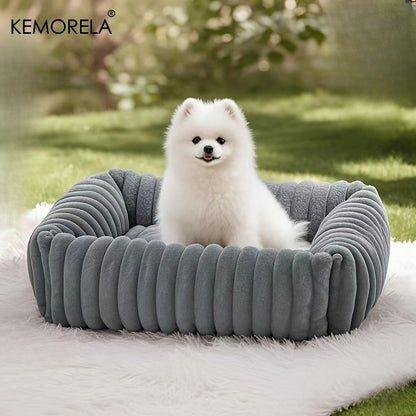 Cama Ortopédica Luxuosa para Cães - Colchão com Suporte de Alta Resiliência para Todas as Estações, Cama Fofa para Cães de Porte Médio e Grande, para Quarto