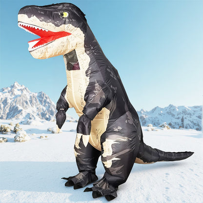 New T-Rex Skeleton Dinosaur Inflatable Costume Mascot for Adult Purim Carnival Halloween Party Cosplay Costumes Fancy Dress Suit