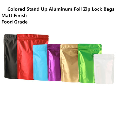 100pcs One Side Clear Laser Shiny Aluminum Foil Zip Lock Bags  Reflective Holographic Self-sealing Pouch for Fashion Accessories