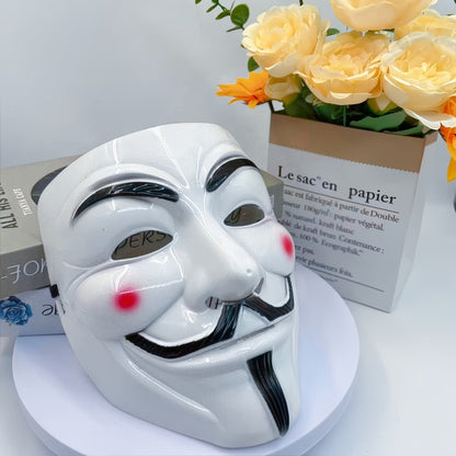2PCS\SET Classic Anonymous Style Mask Full Face Cosplay Mask for Men Women Halloween Masquerade Party Costume Props