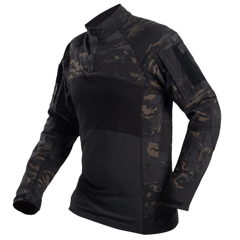 Men Outdoor New Tactical Camo Frog Shirts Wear Resistant Scratchproof Breathable T-shirt Climbing Combat Hunting Men Shirt