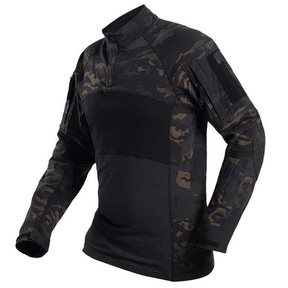 Men Outdoor New Tactical Camo Frog Shirts Wear Resistant Scratchproof Breathable T-shirt Climbing Combat Hunting Men Shirt