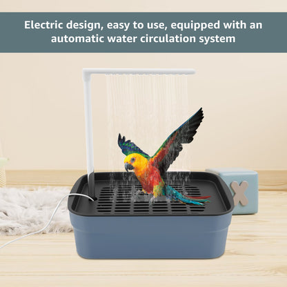 Banheira de Pássaros Automática U para Papagaios, Banheira de Água Circulante, Banheira Elétrica USB para Periquitos, Chuveiro, Suprimentos para Pássaros