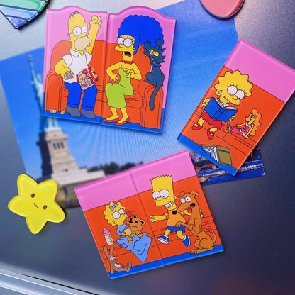 Ímã de Geladeira Homer Simpson Decoração Criativa Bonito Desenho Animado Quadro de Mensagens Adesivo de Geladeira Presentes Decoração de Casa