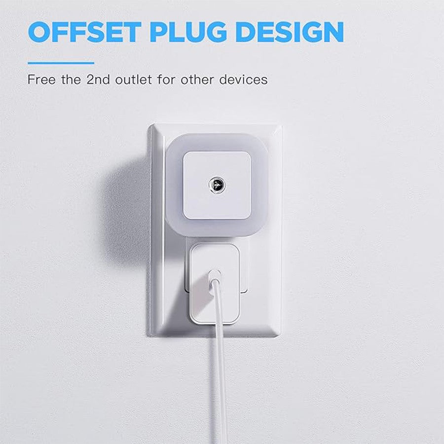 Plug in Dimmable Led Night Light with Auto Dusk to Dawn Sensor,for Hallway Bedroom Kids Room Kitchen Stairway?4Pack white light