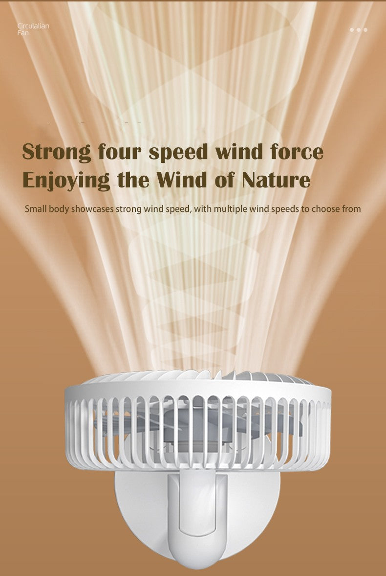 Mini Oscillating Fan, Portable Battery-Operated Table Fan with 4 Speed Levels, 6-inch Desk fan with Timer