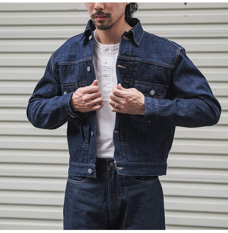 Rugged Bronson Lot 817XX Jean Jacket War Model Blue Selvage Denim Blouse