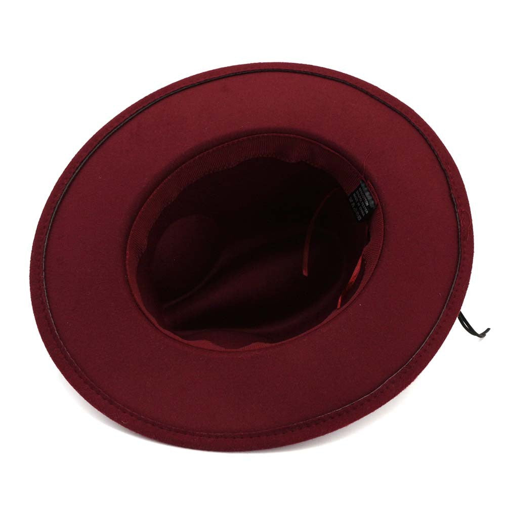 QBHAT Women Men Wide Brim Wool Felt Jazz Fedora Hats Panama Style Cowboy Trilby Party formal Dress Hat Large Size Yellow white