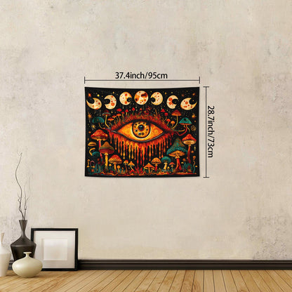 1pc Bohemian Mandala Tapestry, Retro Plant Flower psychedelic Tapestry, Hippie Style Room Decoration Wall Hanging