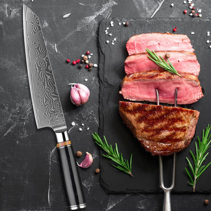 Conjunto de Facas de Cozinha de Aço Damasco Forjado para Arte 1-8 pçs Faca de Cozinha Profissional de Hotel para Fatiar e Cortar Utensílios de Cozinha Premium