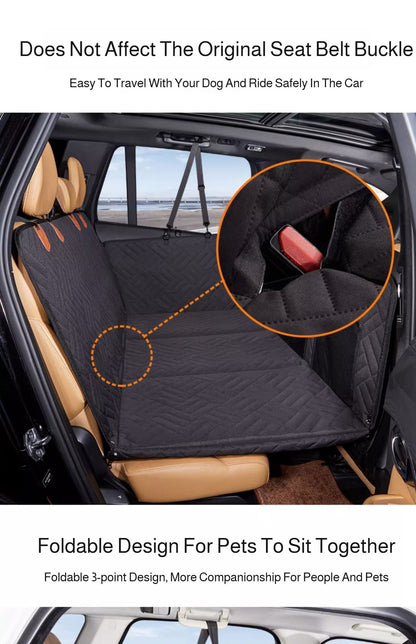 Capa de Carro Removível de Inverno Extensão Traseira Almofada para Cães Impermeável à Prova de Arranhões Antiderrapante Rede Almofada de Assento Traseiro para Pet