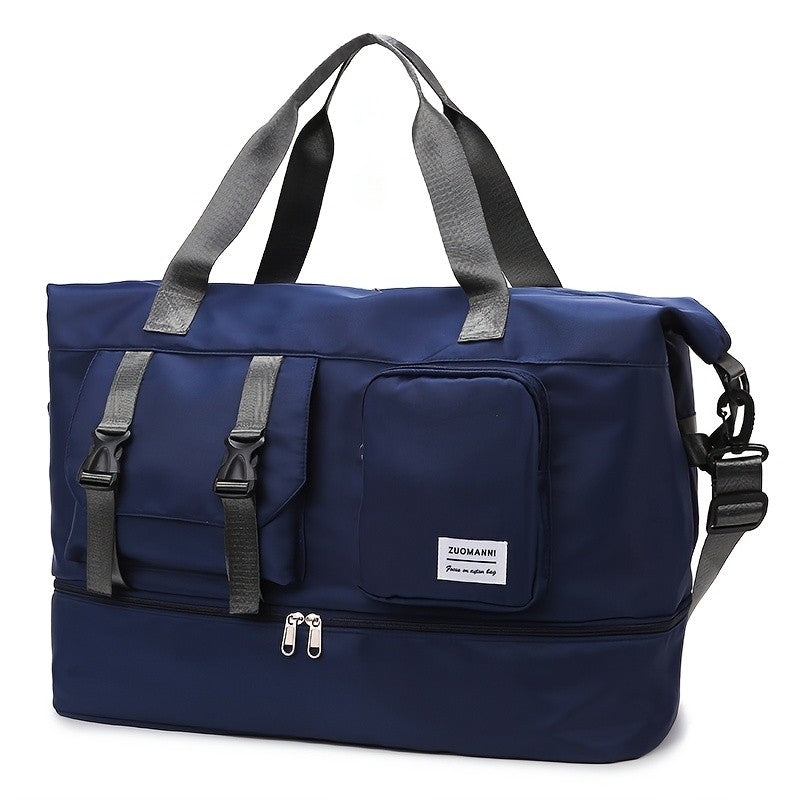 Large Capacity Multi-Functional Travel Duffel Bag & Gym Tote with Multiple Compartments, Durable Nylon Sports Bag