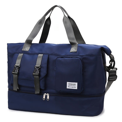 Large capacity multifunctional travel fitness bag - multi compartment design, suitable for travel, gym and daily use