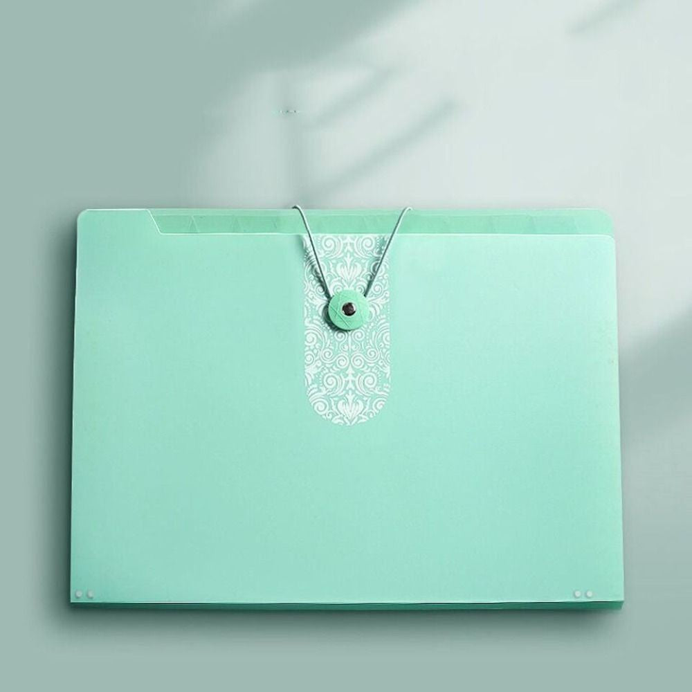 8 Grids Organ File Folder Document Organizer Large Capacity Paper Documents Folder Office School Supplies A4 Expanding File Bag