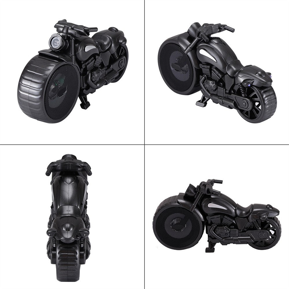 Bluetooth Speaker Motorcycle Replica Retro Ride FM Radio TWS LED Party Lights Tws Rechargeable USB TF Outdoor Speaker