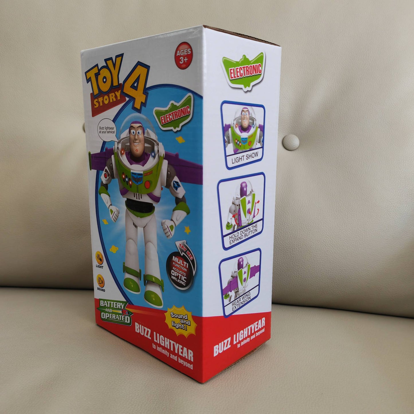 Disney Toy Story Buzz Lightyear Desenho Animado Boneco Modelo Brinquedos Pixar Robô Andante Elétrico com Luz Boneco de Ação Presente de Aniversário para Crianças