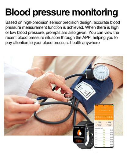 2025New NFC Smat Watch Women 1.85-inch Blood Pressure Heart Rate Bluetooth Call Female Health Smarwatches Ladies For Android IOS