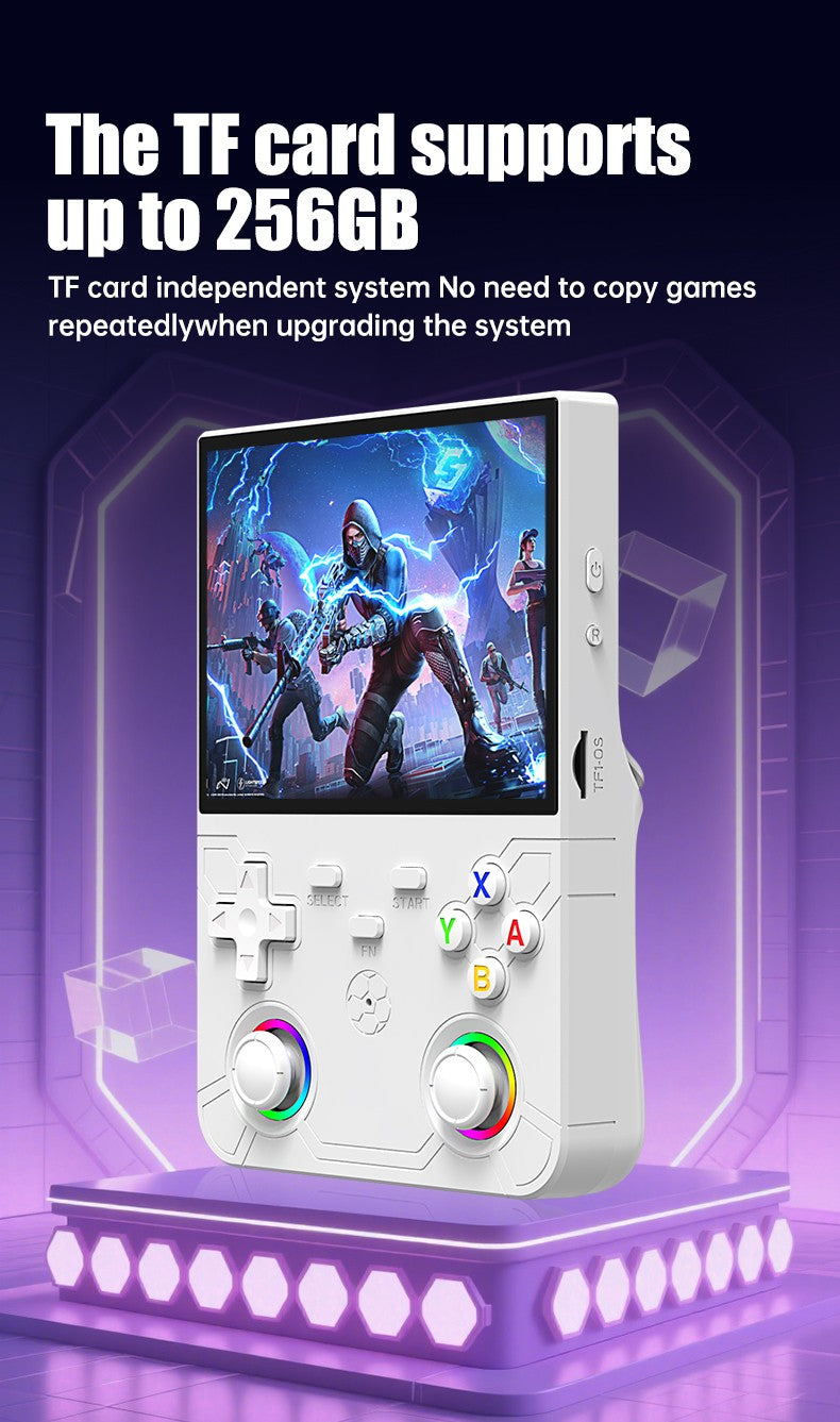 New R36 Ultra X Handheld Retro Video Game Console IPS Screen 128GB Portable Games Pocket Player with Linux System
