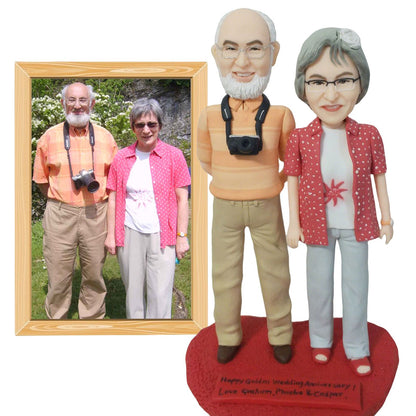 Boneco Bobblehead Personalizado, Corpo Inteiro Personalizável a Partir de Fotos, Boneco Bobblehead Personalizado Presente de Natal para Pais e Família