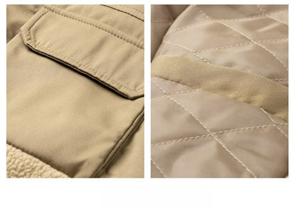 Maxbarley 2025 Winter Cotton Padded Jacket Men Brand Trendy Lambskin Cold-proof Windproof Jacket Casual Camping Ski Fleece Parka