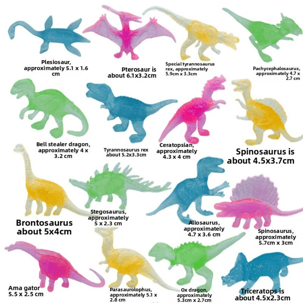 10-100PC Mini Glow-in-the-Dark Dinosaurs for Birthday Party Baby Shower Celebration Carnival Party Favors Gift Bag Filler Prizes