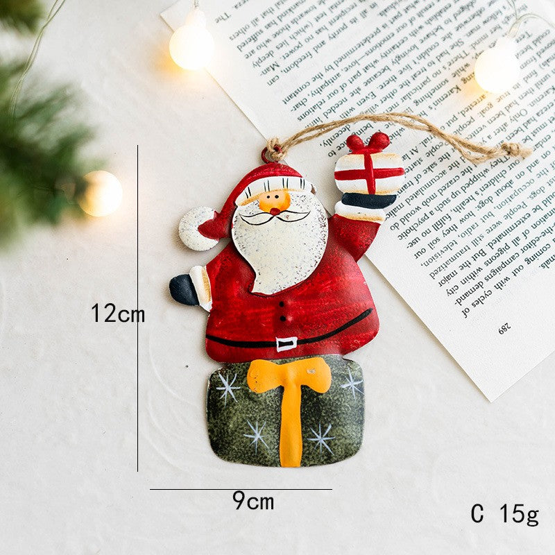 Metal Iron Red Mailbox Hanging Ornament Christmas Tree Pendant Letters To Santa Claus Home Christmas Decoration
