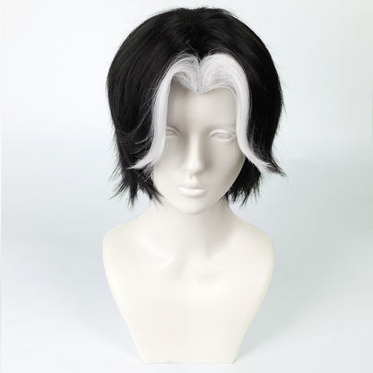 30cm Branco Destaques Curta Peruca Cosplay Curta Prata Homens Mulheres Cabelo Anime Perucas Sintéticas Resistentes ao Calor