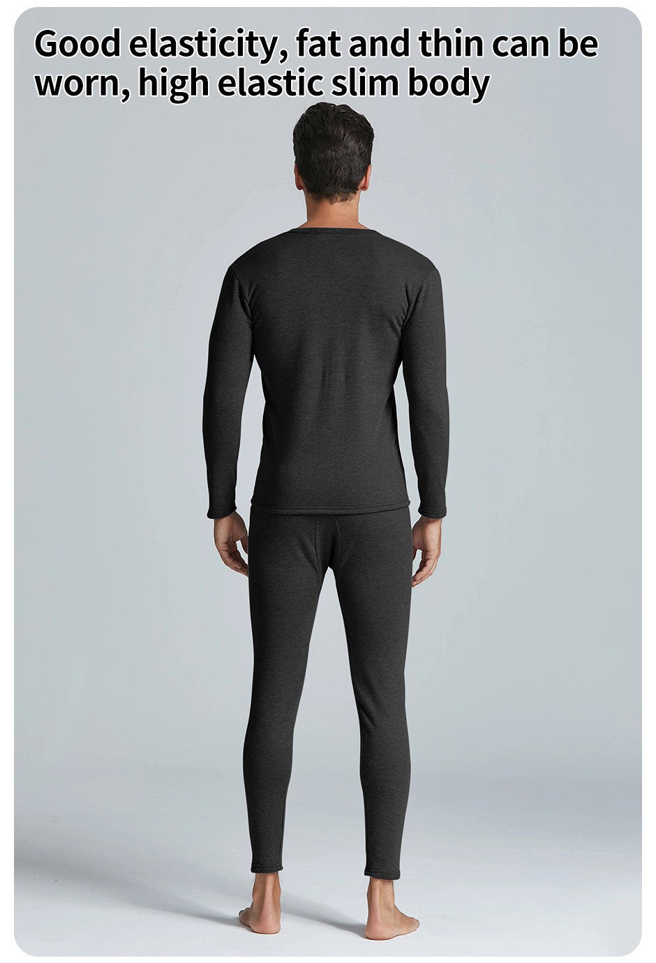 Autumn and winter men's long-sleeved trousers suit comfortable leisure sports warm suit plus size fat men's home underwear suit