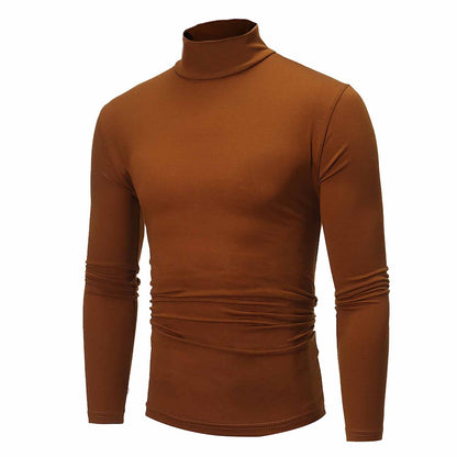 New Men's handsome half turtleneck bottom shirt,  gentle and comfortable, suitable for autumn, winter, senior undershirt