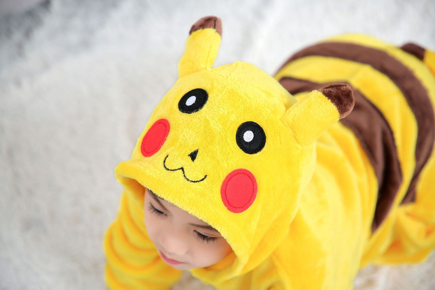 Pokemon Pikachu Flanela Quente Roupas de Casa Infantil Outono&Inverno Macacão Macio Cosplay Animal Moletom Pijama Presente para Pais e Filhos