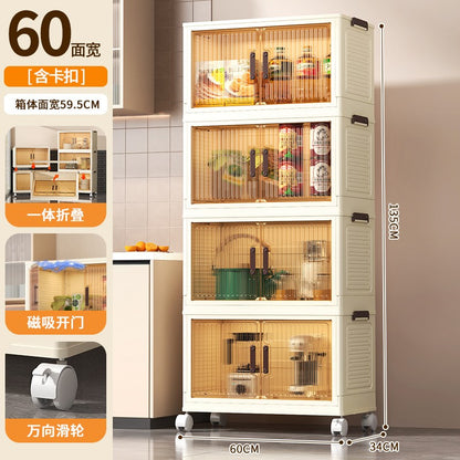 Large Volume Multifunction Folding Living Room Cabinet Closet Organizer With Wheel Stackable Sundries Large Capacity Storage Box