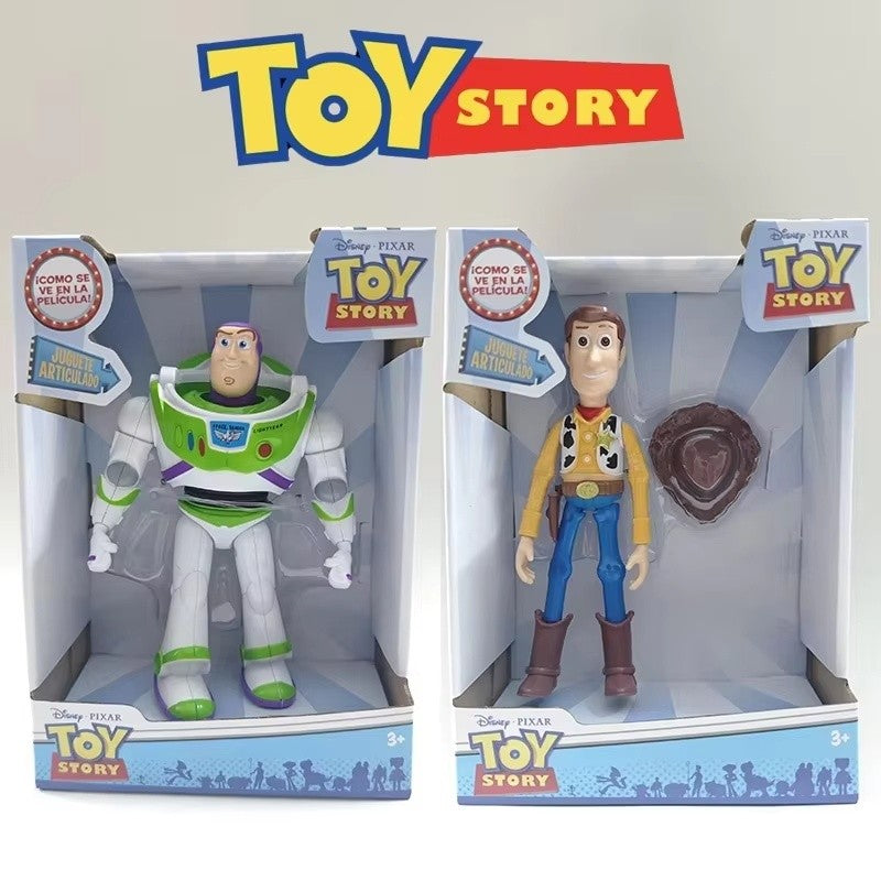 Woody Buzz Lightyear Fofos Bonecos de Ação Pixar Toy Story Anime Desenho Animado Modelo Coleção de Bonecas Presente de Natal para Crianças