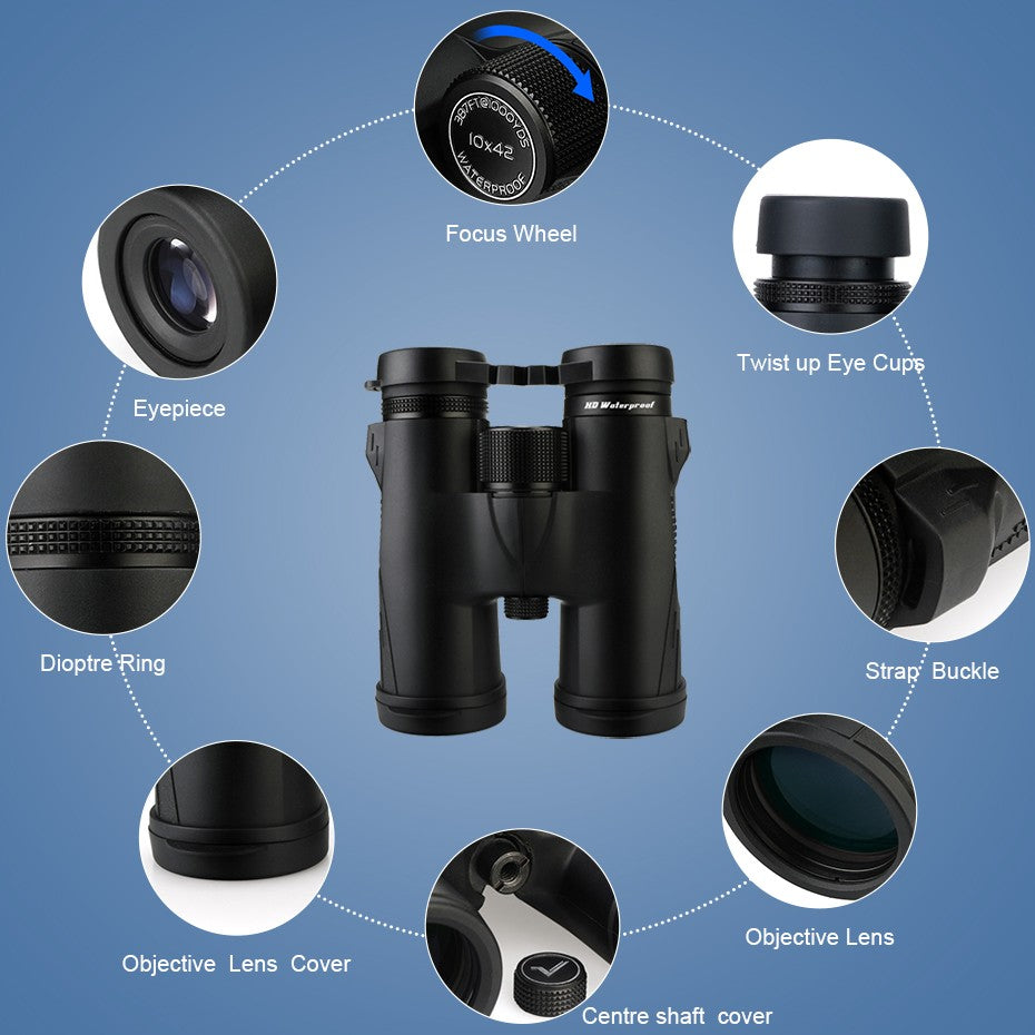 SVBONY Telescópio para Observação de Pássaros SV47 Binóculos Potentes 8x32/8x42/10x42 Profissional IPX7 À Prova D'Água equipamento de camping Sobrevivência