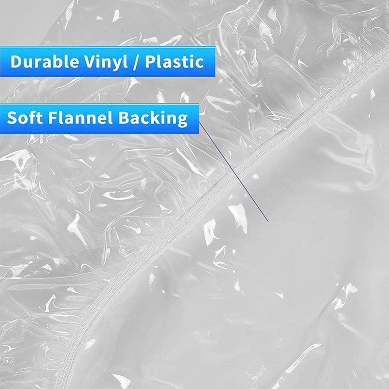 65-180cm Waterproof Round Transparent Elastic Edged Table Cover PVC Simple Convient Kitchen Catering Protector Tablecloth