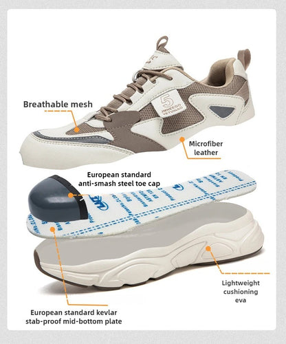 womens steel toe safety shoes size 35 36 37 38 39 40 41 lightweight safety boots non slip work shoes for women work sneakers