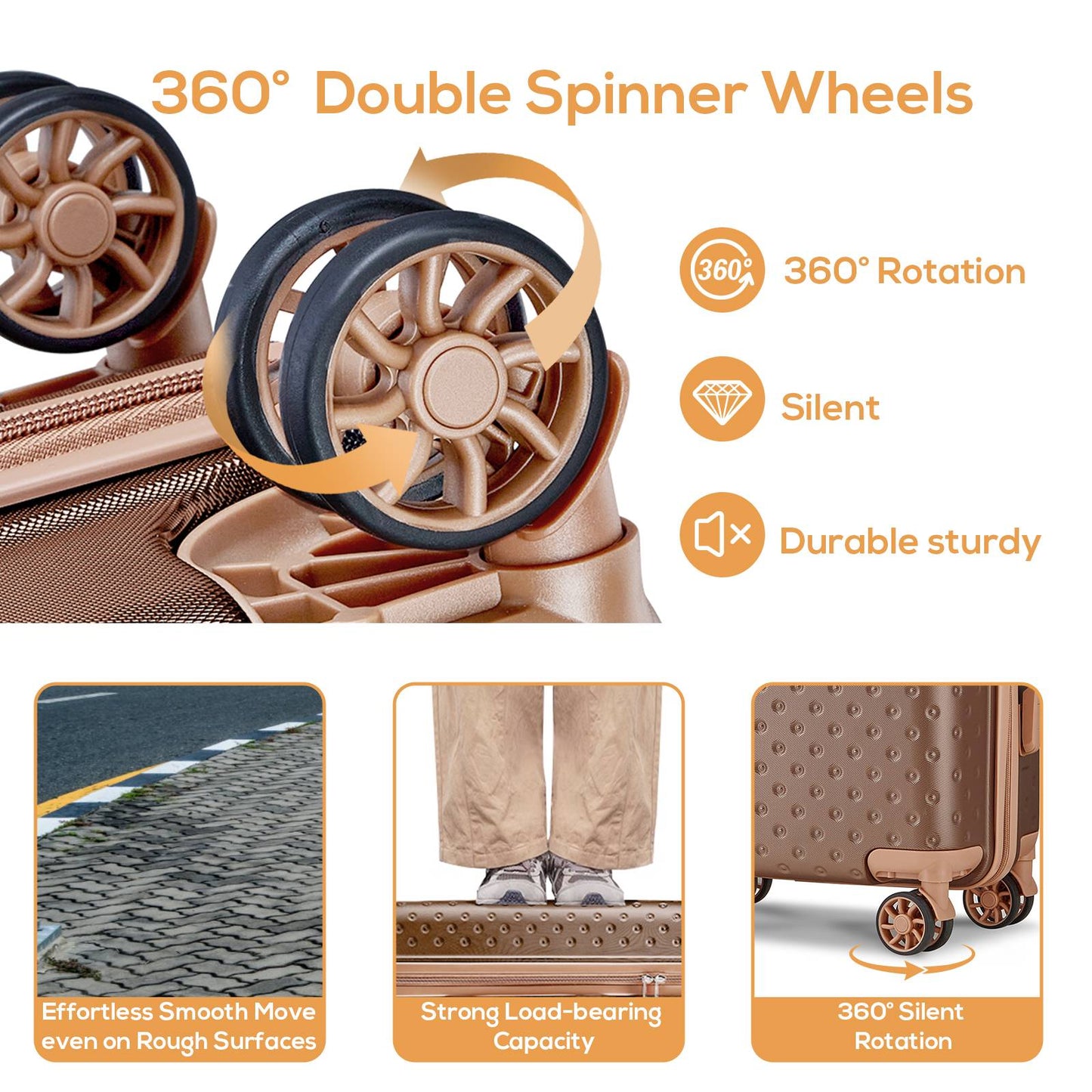 20-inch Carry on Luggage Suitcase Set for Travel, Hard Case Durable, Lightweight, Suitable for Short Business Trip or Weekend Ge